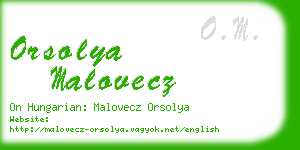 orsolya malovecz business card